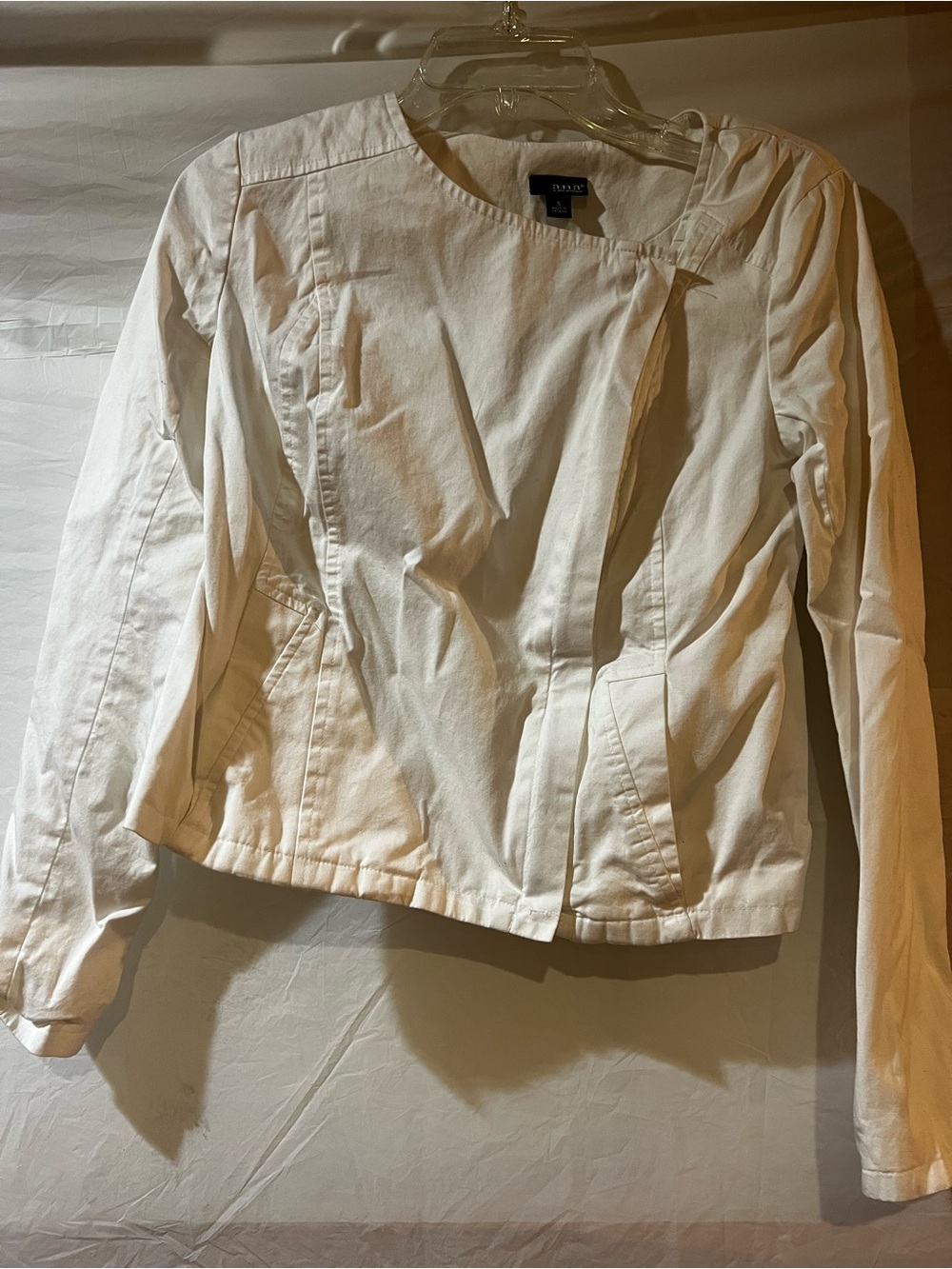 a.n.a Cream Lightweight Jean Jacket Small
